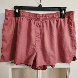 PINK Victoria’s Secret Sleep Shorts Large Pink Holiday Dog Graphic Lounge